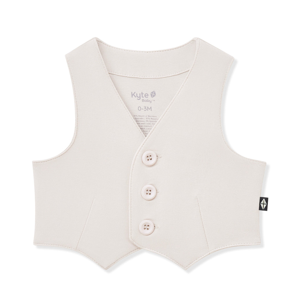 Tuxedo Vest in Oat