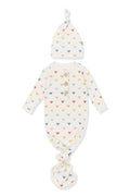 Knotted Day Gown with Hat Set in Pastel Mickey Mouse