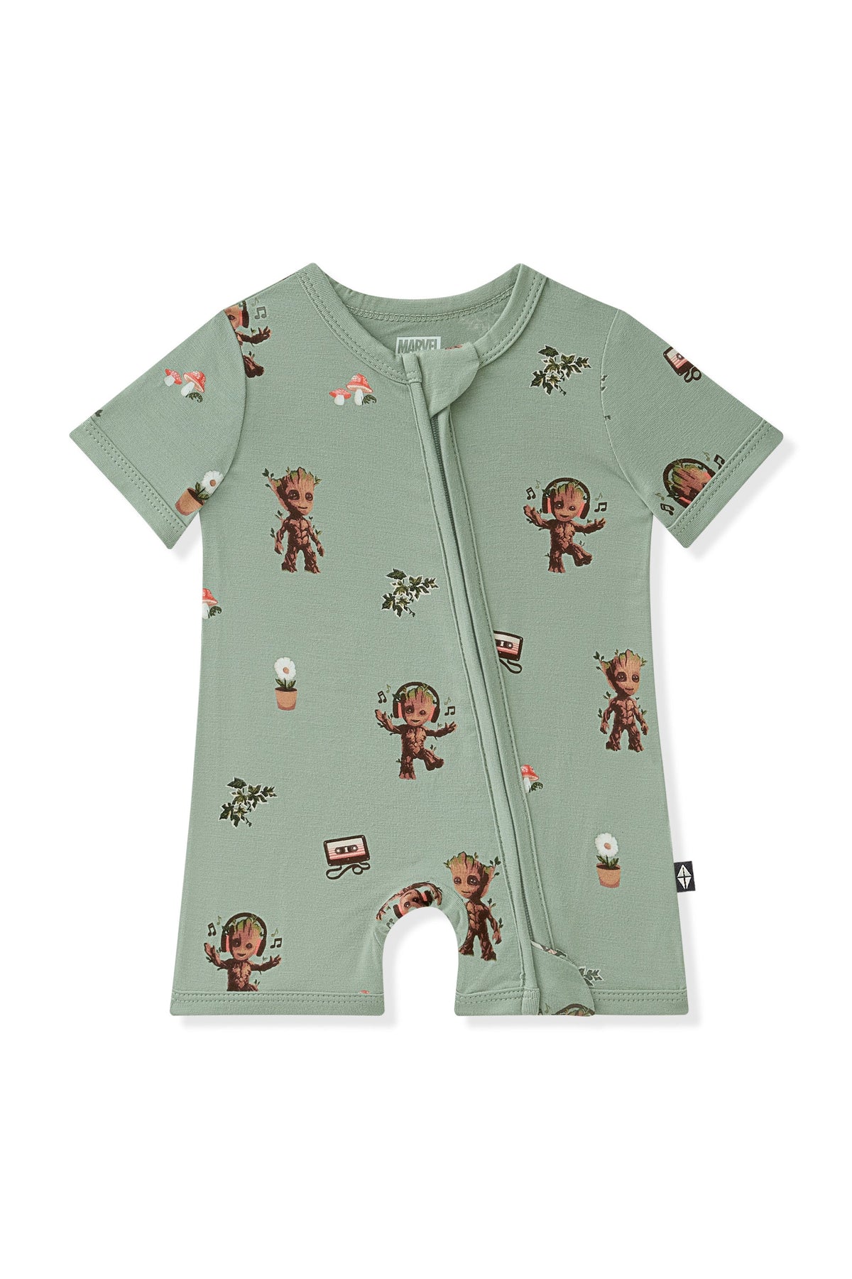 Zipper Shortall Romper in Groot