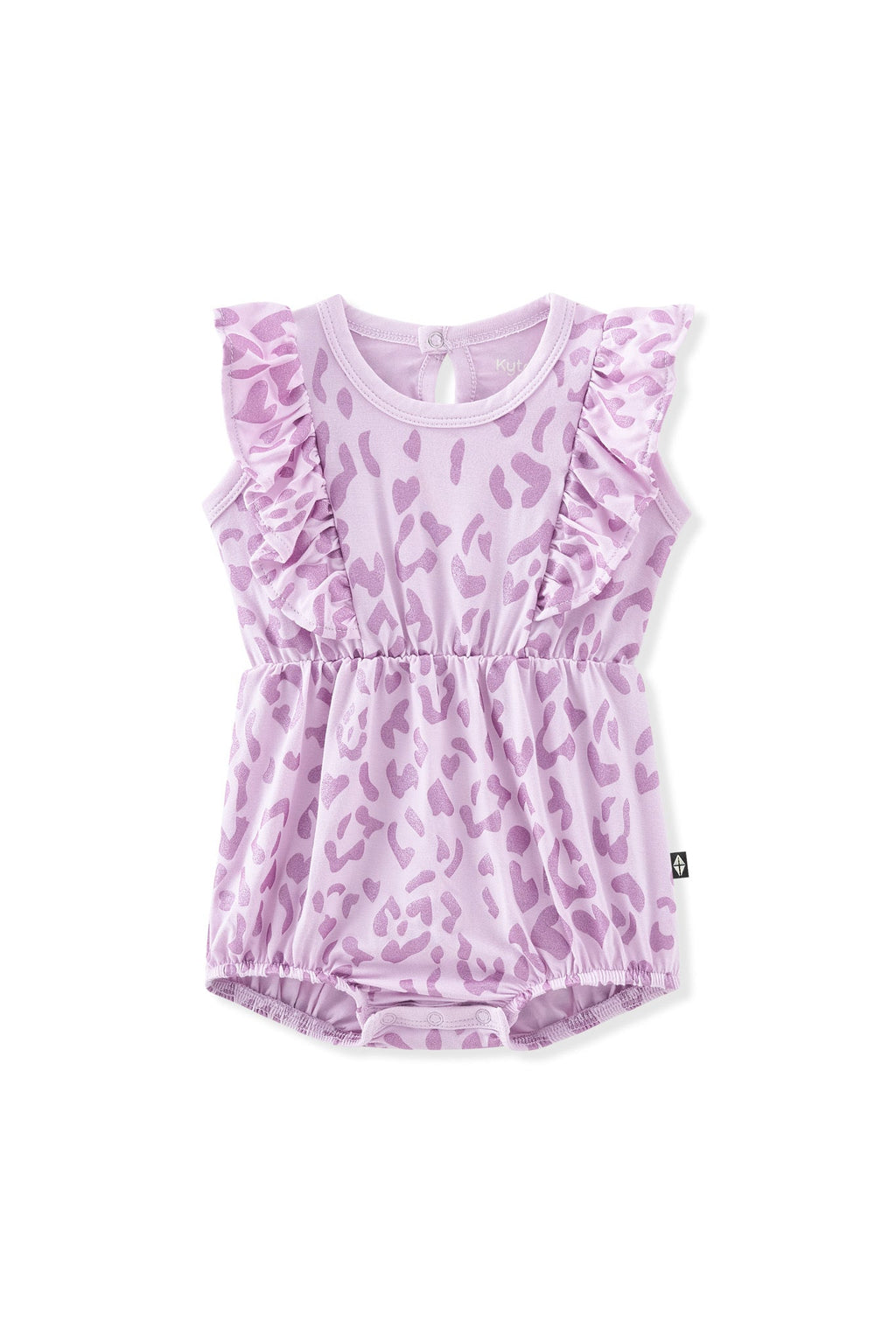 Bubble Romper in Thistle Leopard