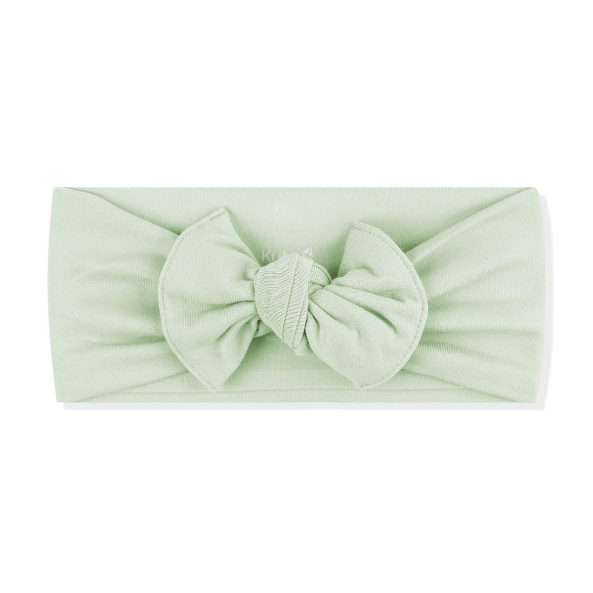 Knotted Bow Headband in Basil