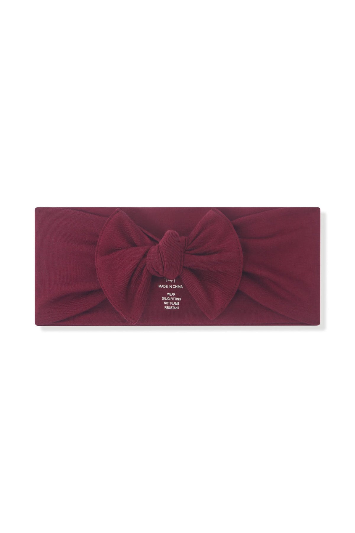 Knotted Bow Headband in Burgundy