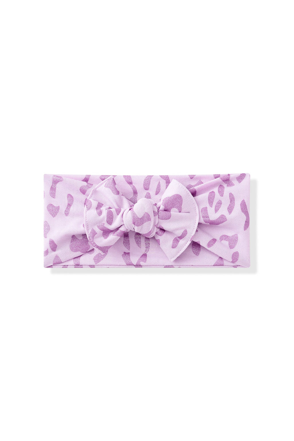 Knotted Bow Headband in Thistle Leopard
