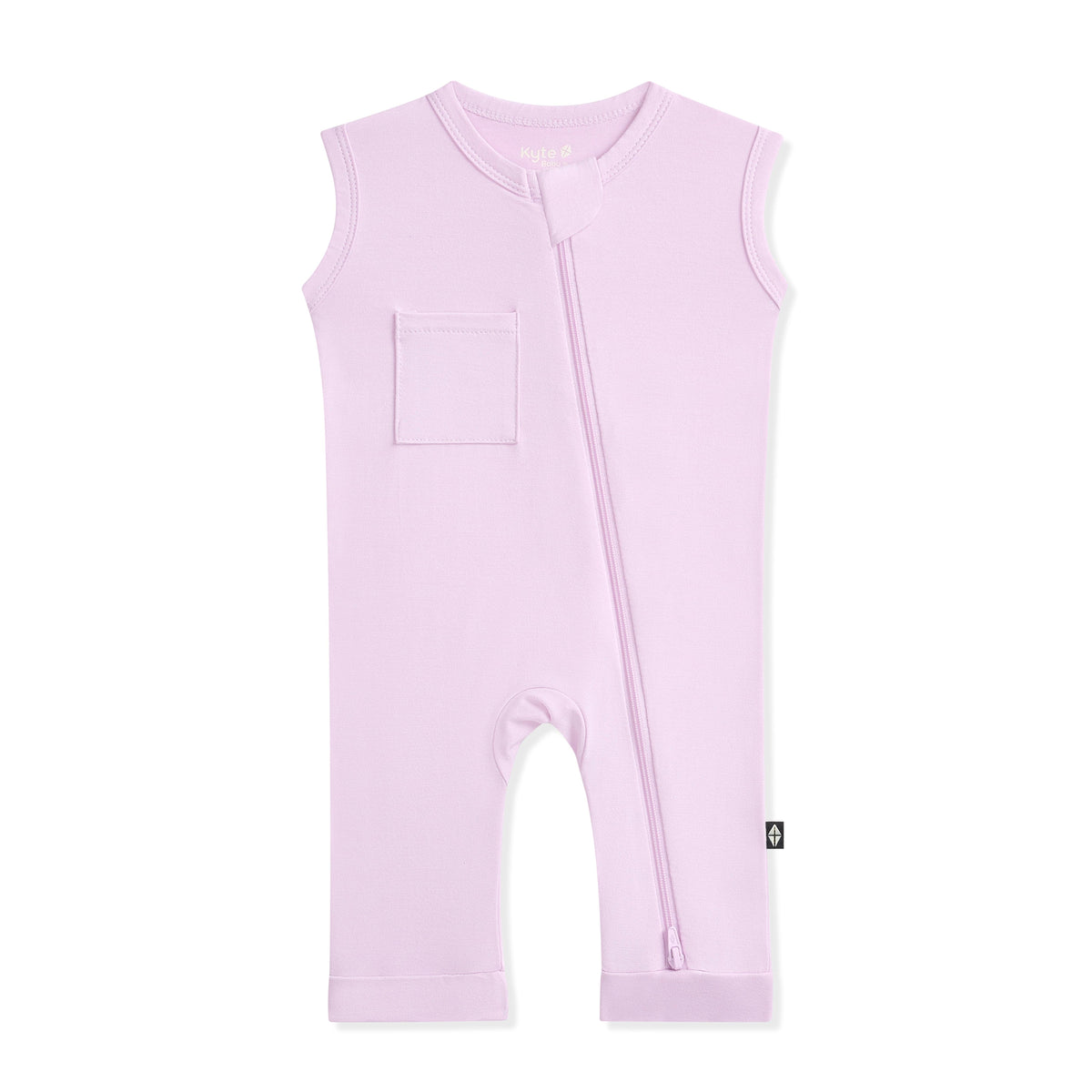 Zippered Sleeveless Romper in Thistle
