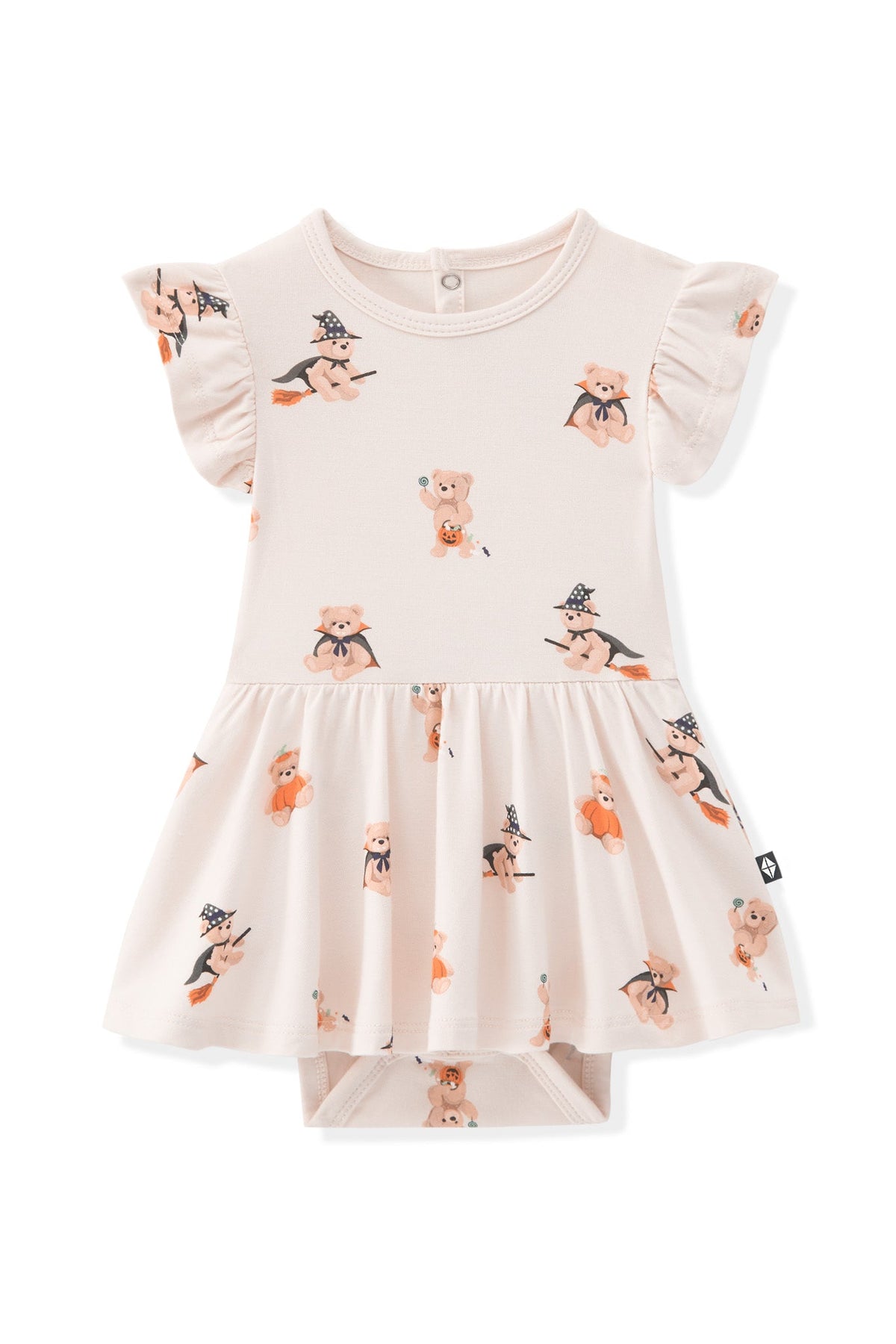 Twirl Bodysuit Dress in Halloween Teddy