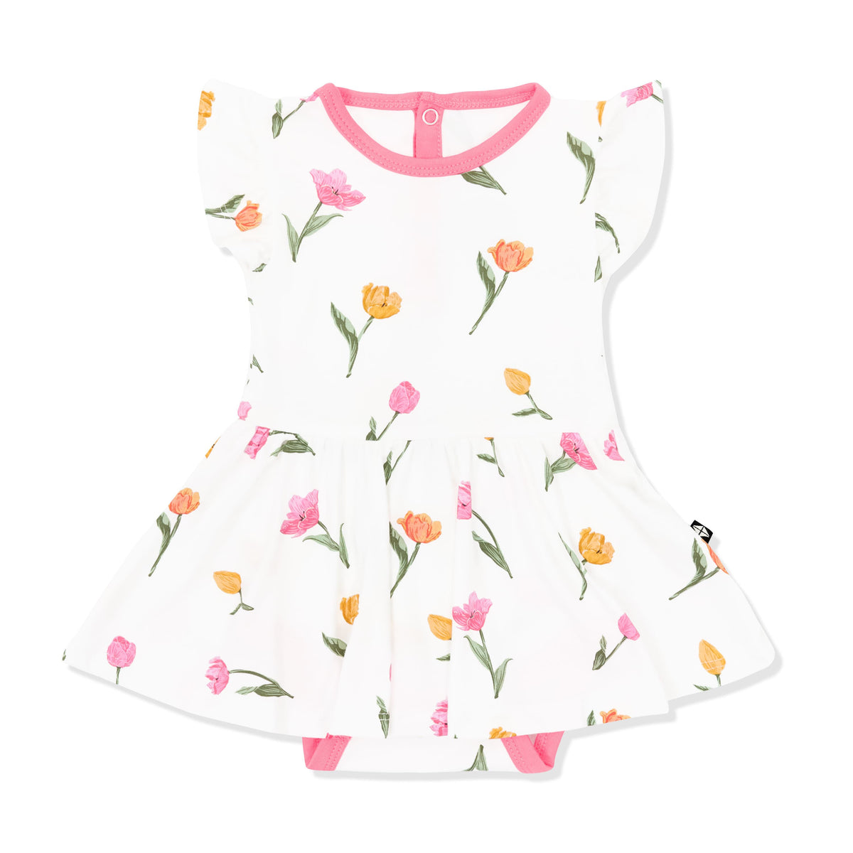 Twirl Bodysuit Dress in Tulip