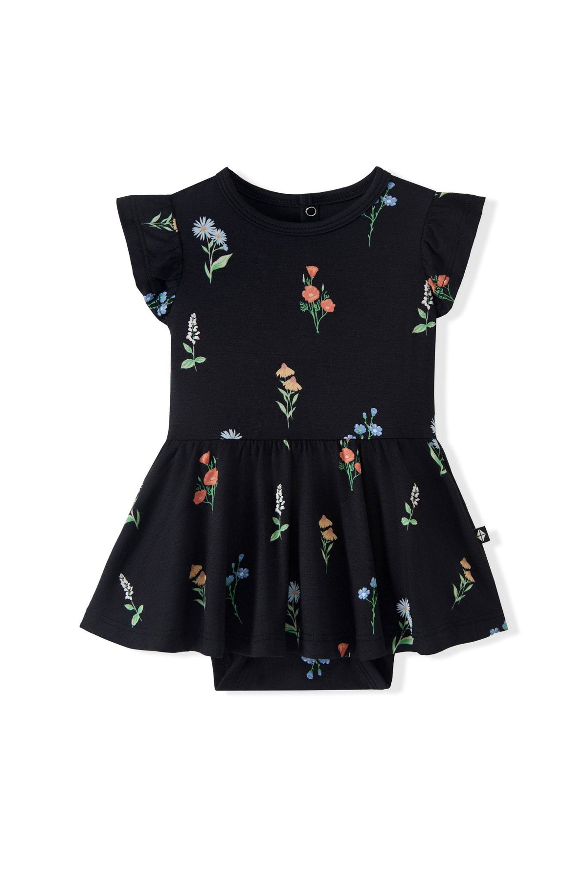Twirl Bodysuit Dress in Midnight Wildflower