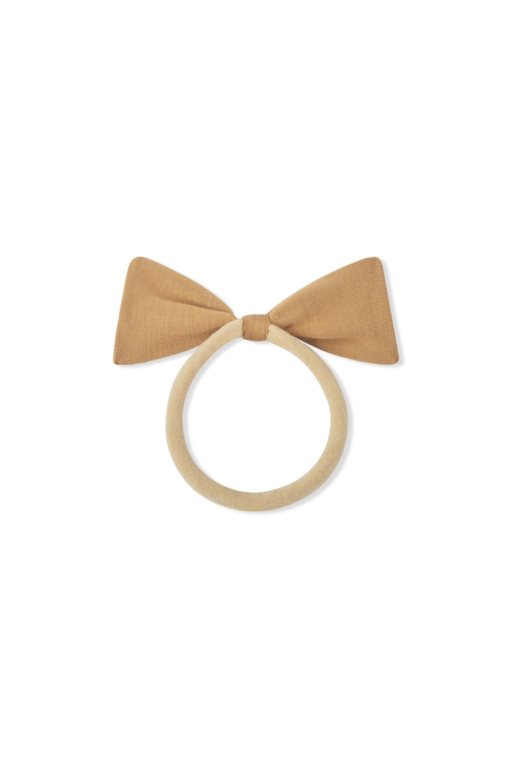 Tiny Nylon Bow in Ochre