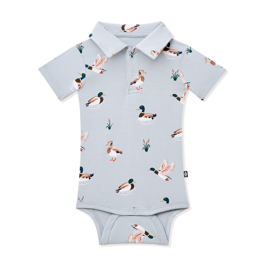 Polo Bodysuit in Mallard Duck