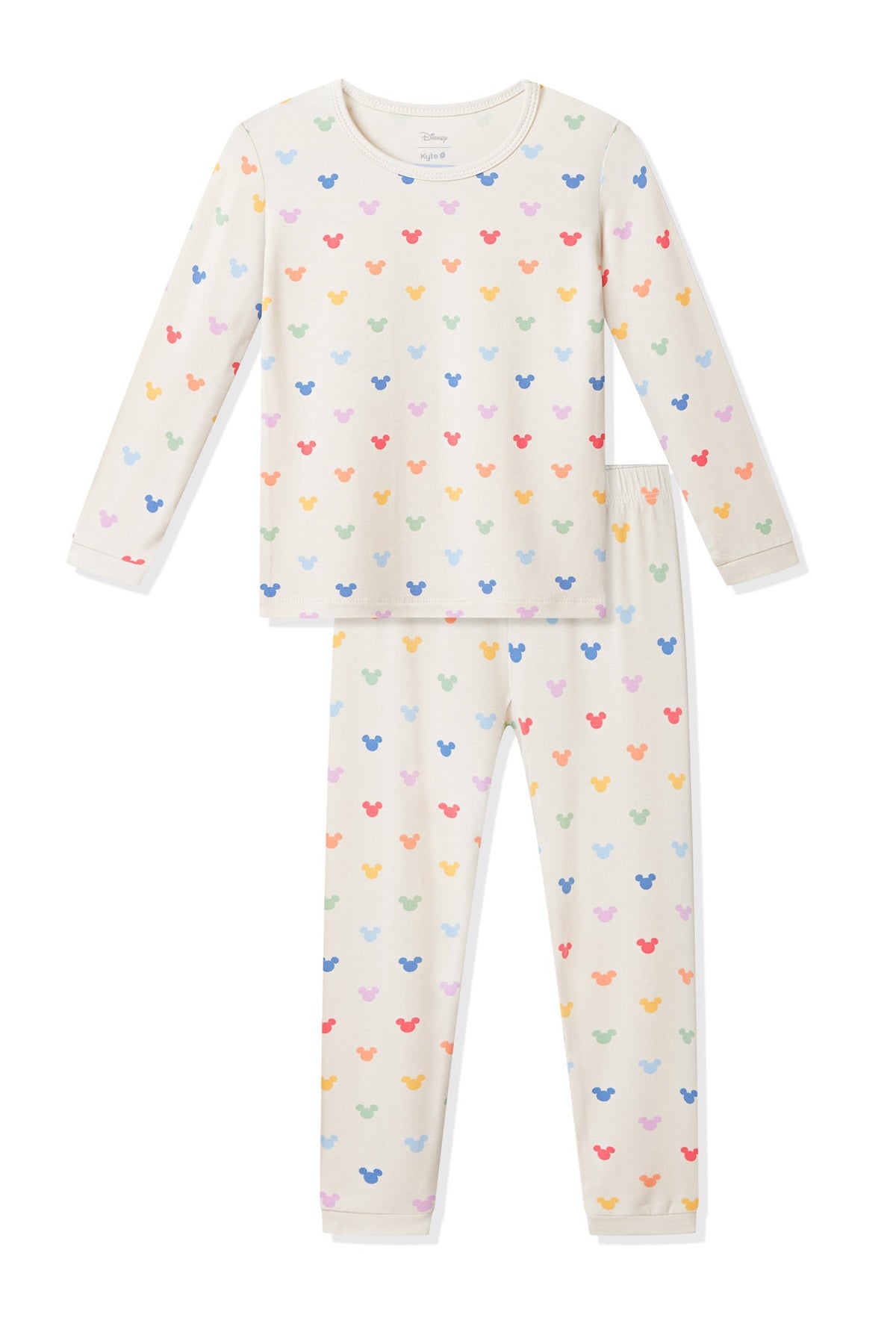 Long Sleeve Pajamas in Pastel Mickey Mouse