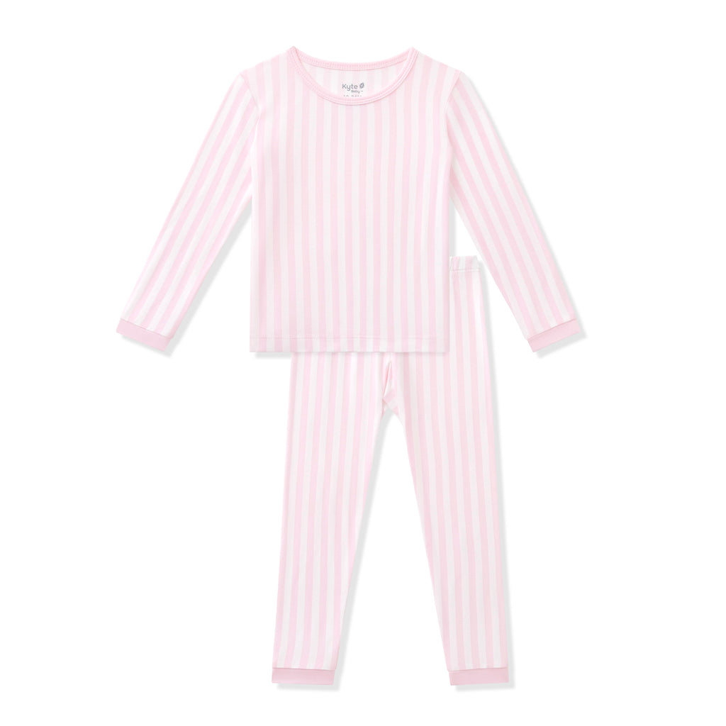 Long Sleeve Pajamas in Small Sakura Stripe