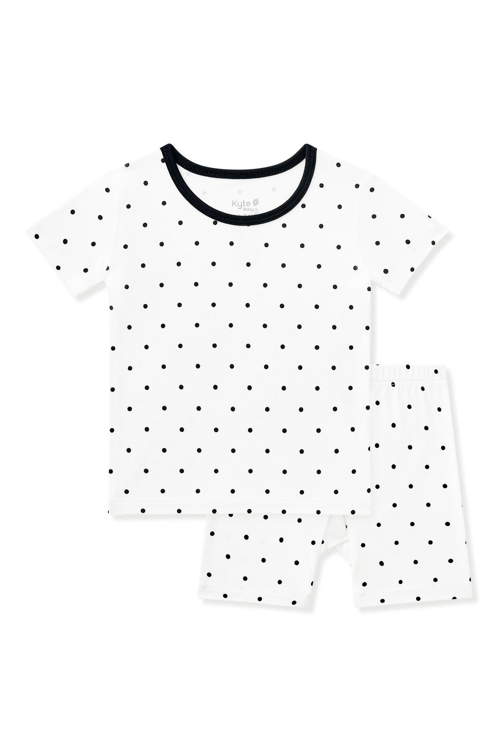 Short Sleeve Pajamas in Midnight Polka Dot
