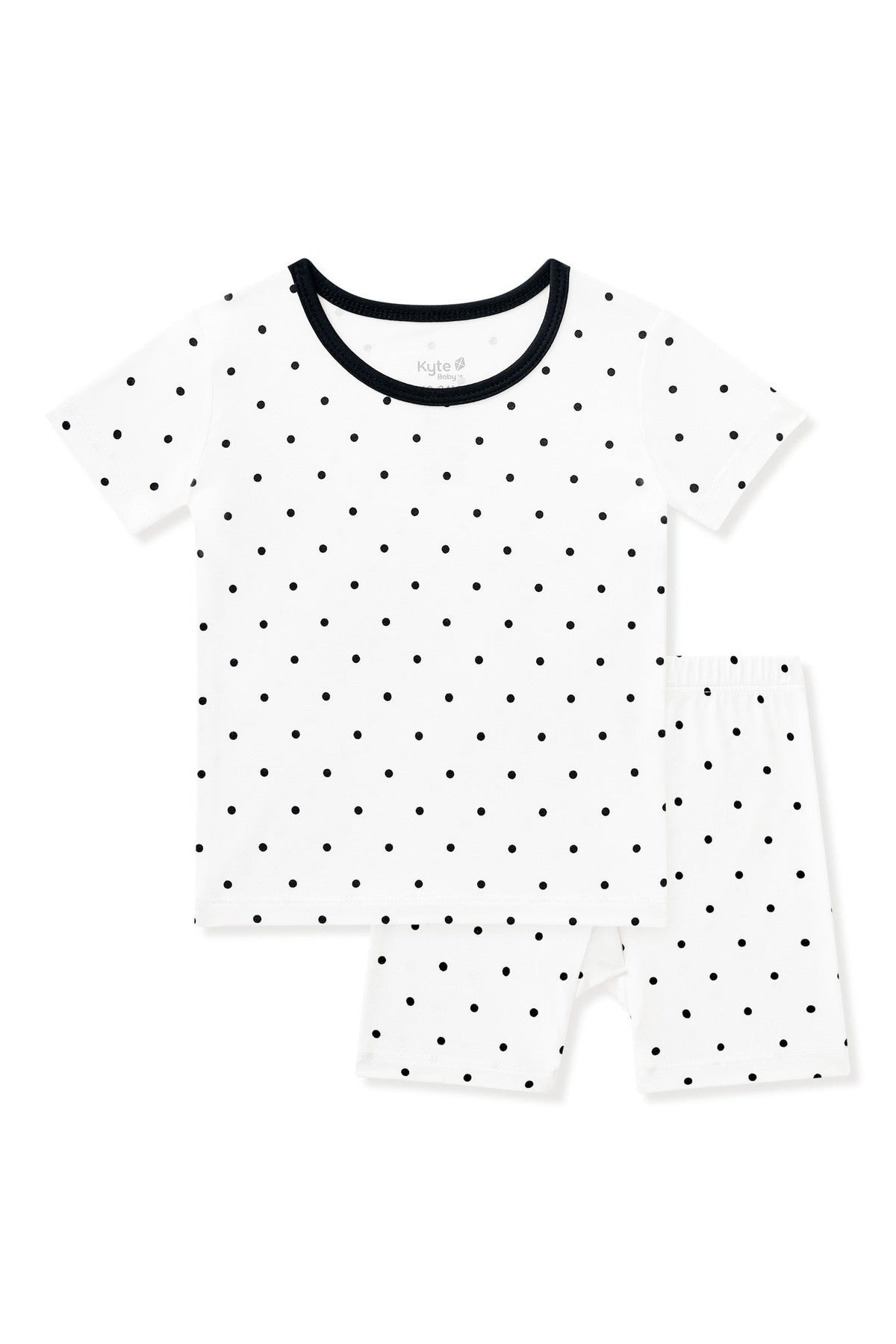 Short Sleeve Pajamas in Midnight Polka Dot