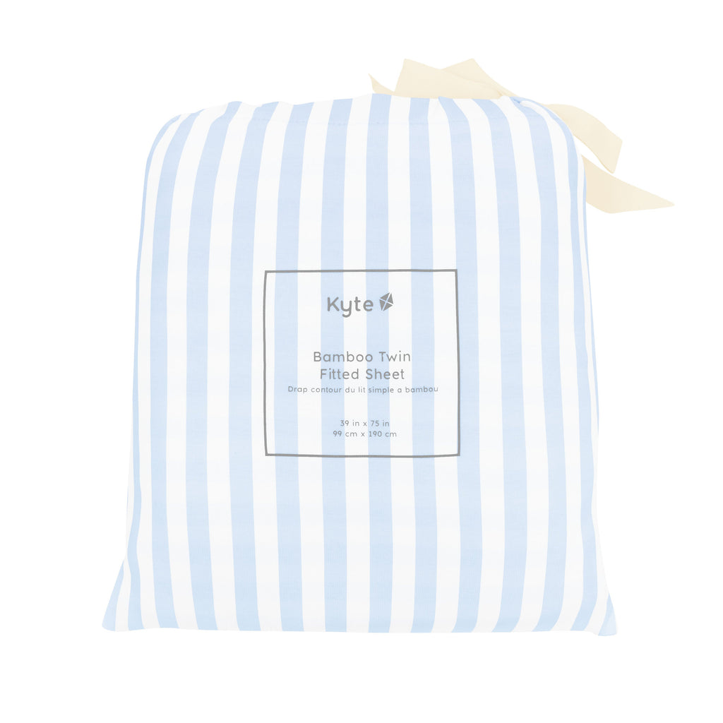 Twin Sheet in Small Mist Stripe