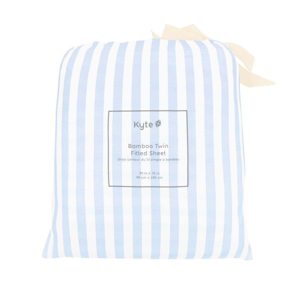 Twin Sheet in Small Mist Stripe