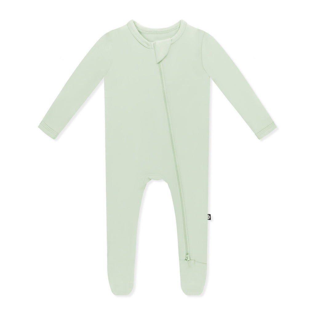 Zippered Footie in Basil