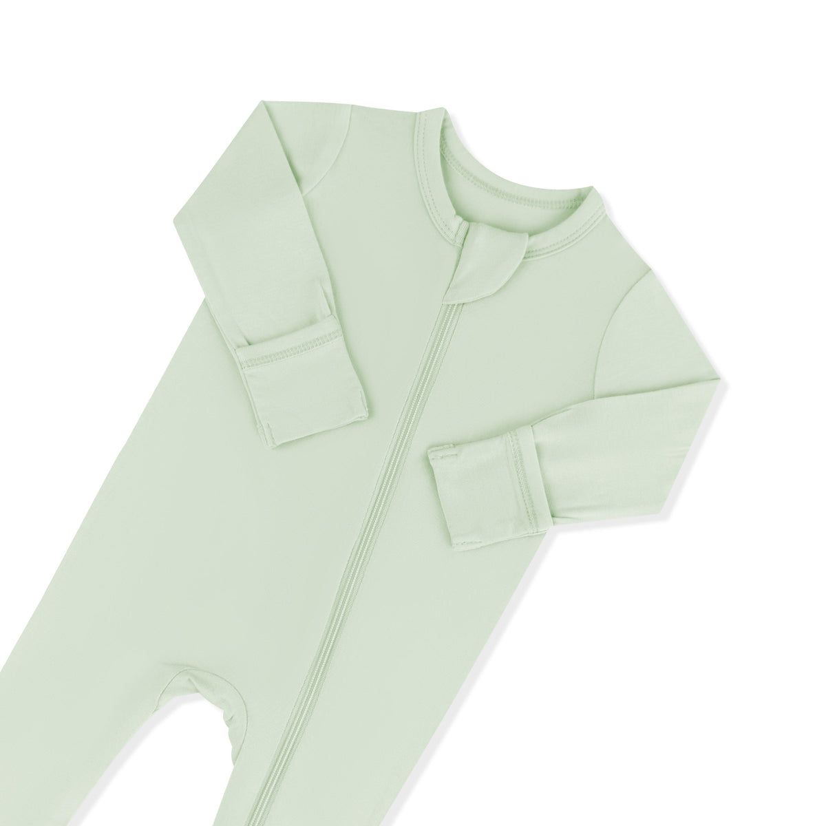 Zippered Footie in Basil