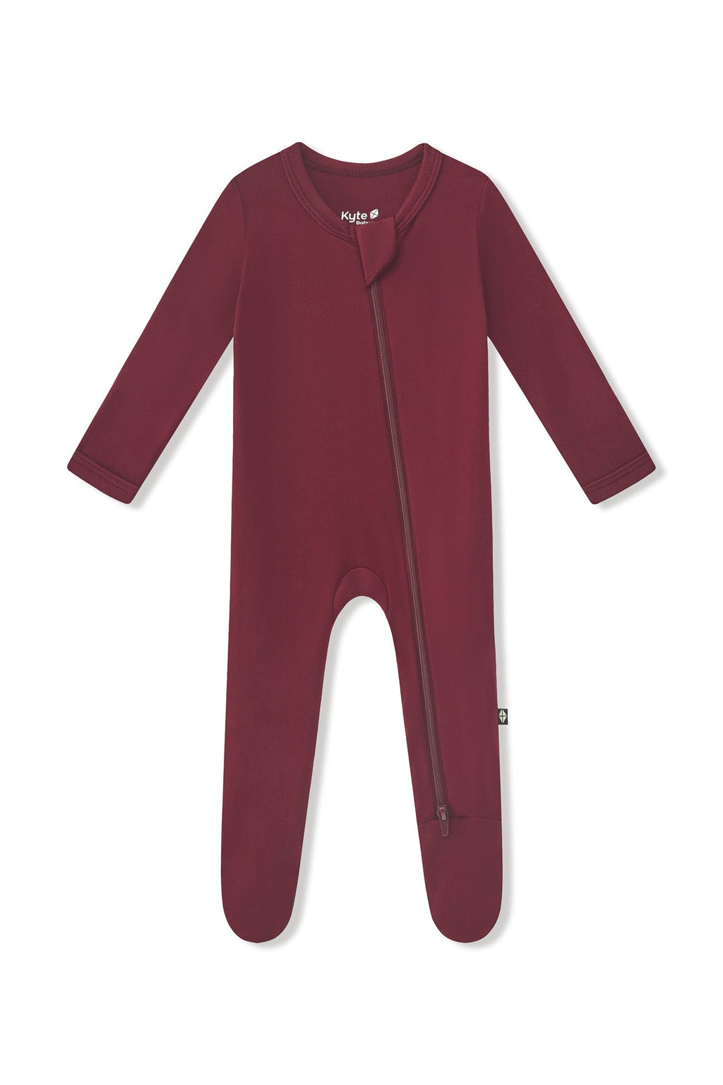 Zippered Footie in Burgundy