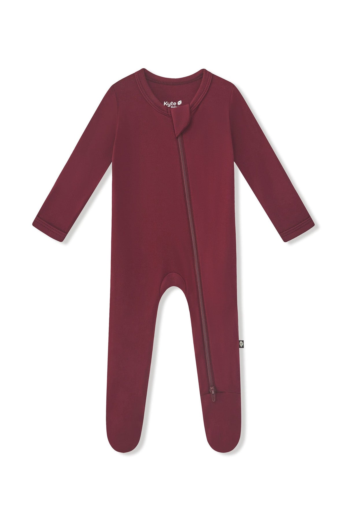 Zippered Footie in Burgundy