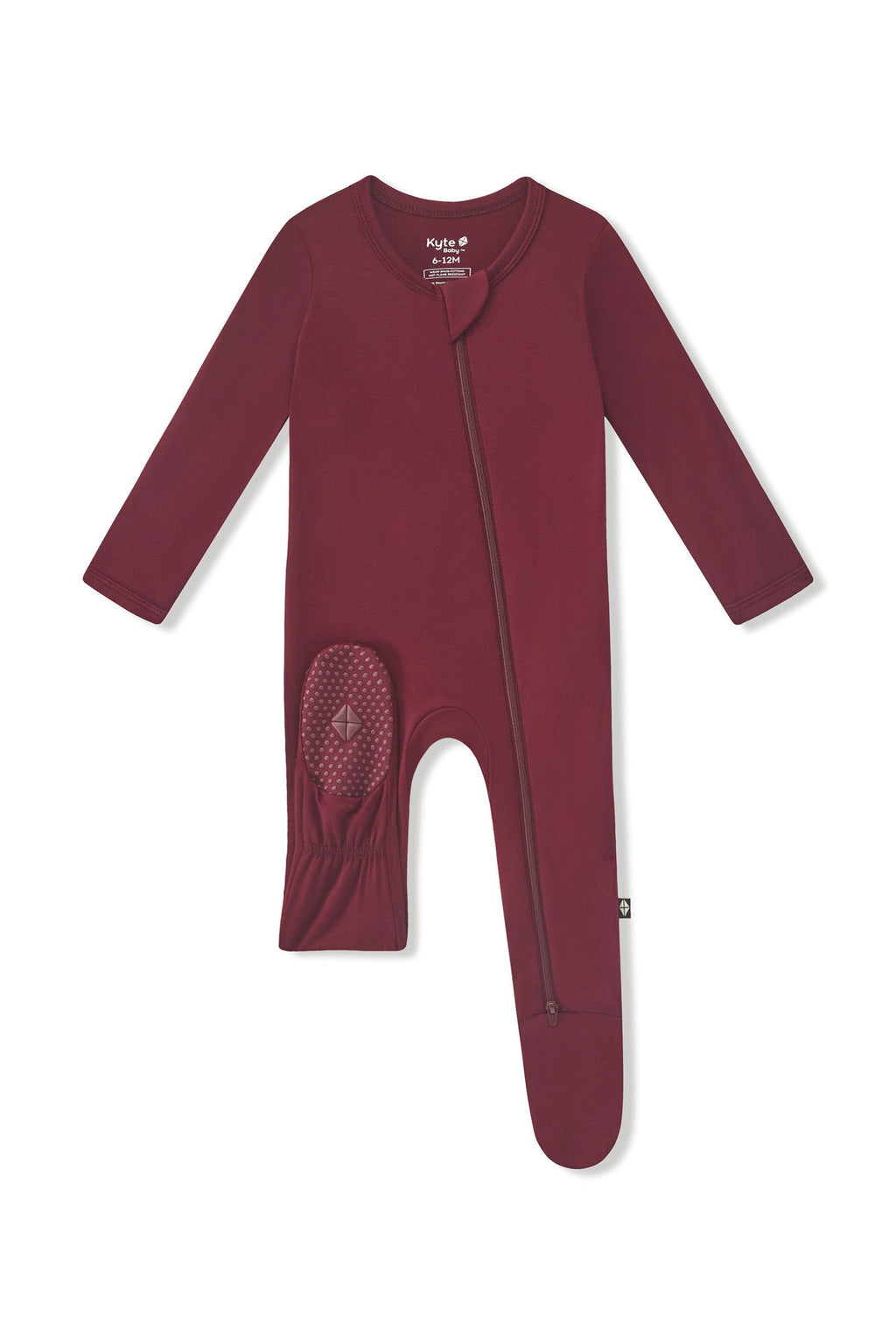 Zippered Footie in Burgundy