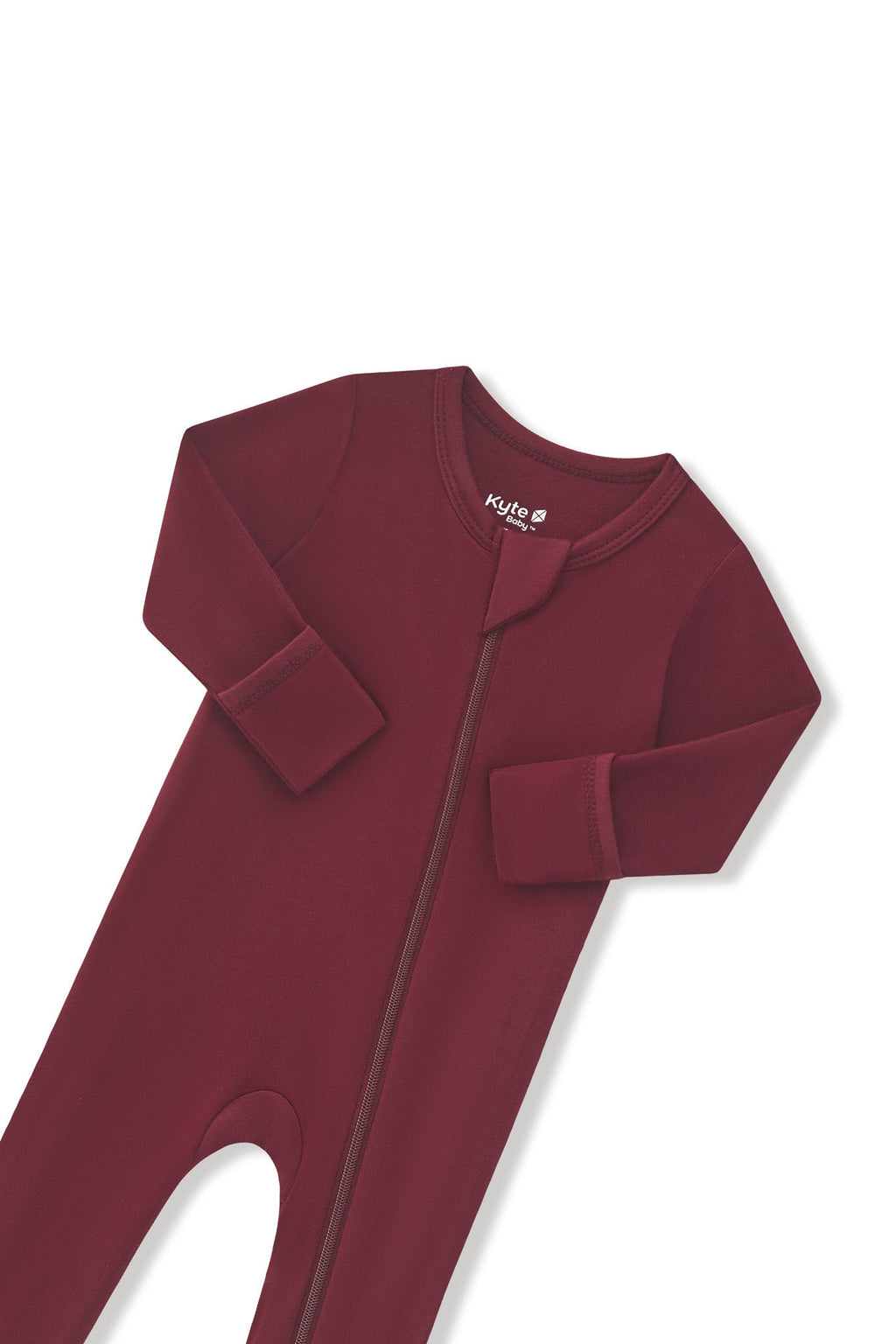 Zippered Footie in Burgundy