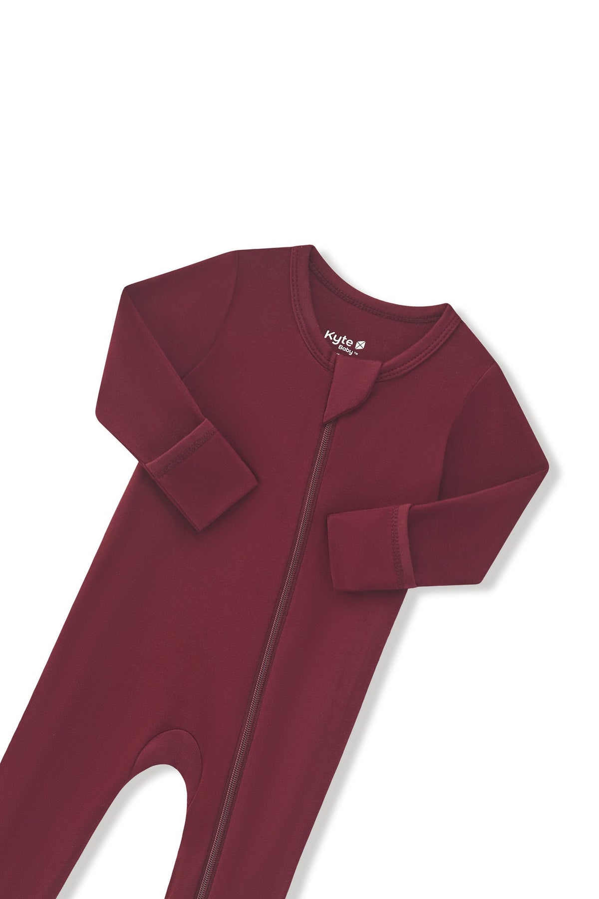 Zippered Footie in Burgundy