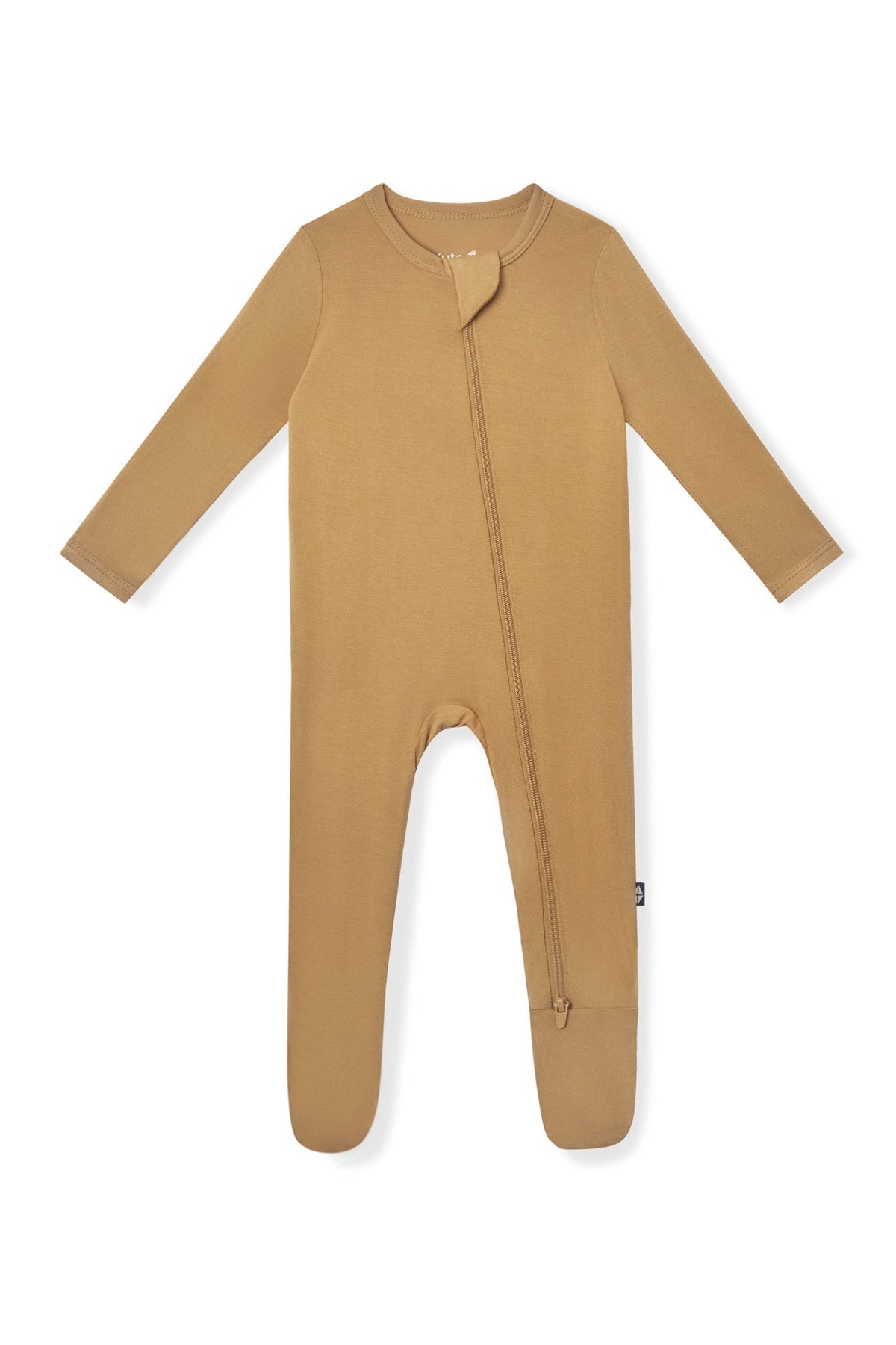 Zippered Footie in Ochre