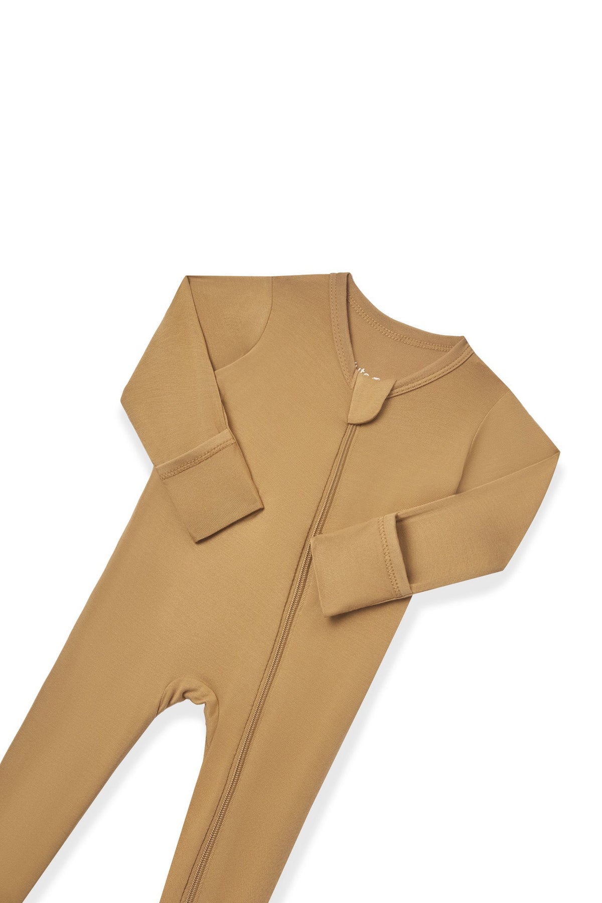 Zippered Footie in Ochre