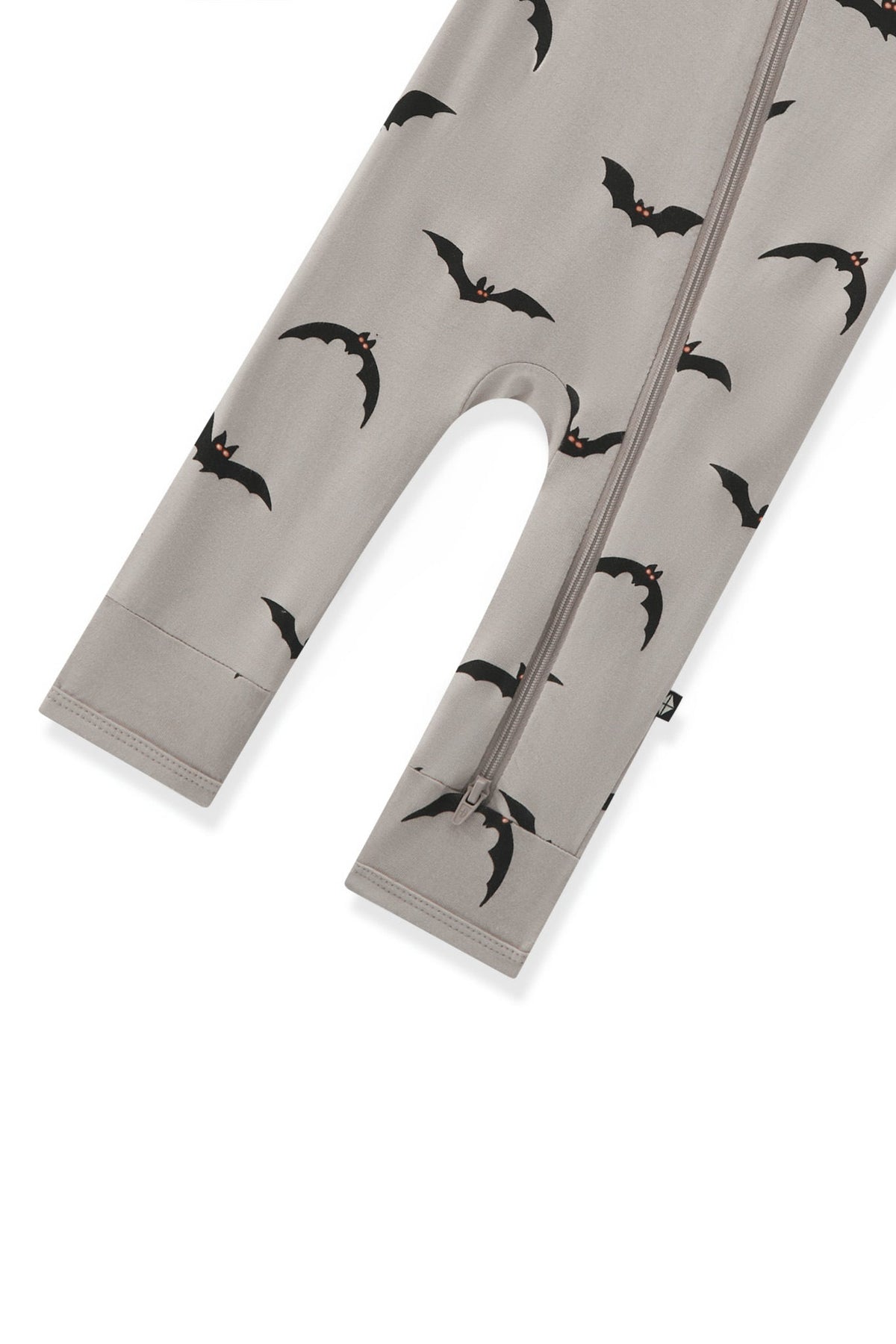 Zippered Romper in Bats
