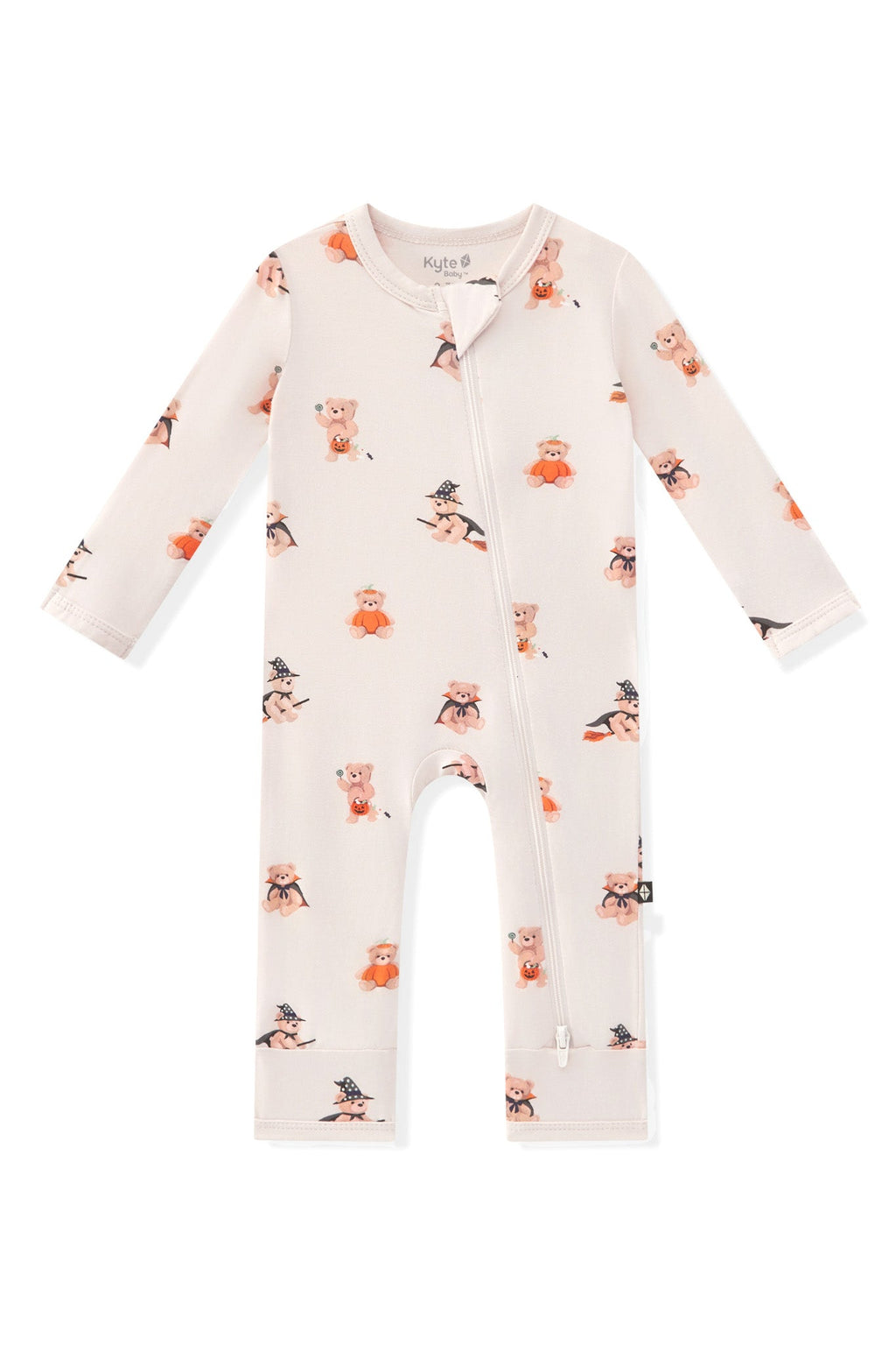 Zippered Romper in Halloween Teddy