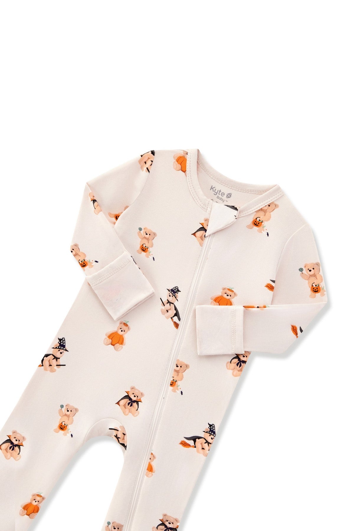 Zippered Romper in Halloween Teddy