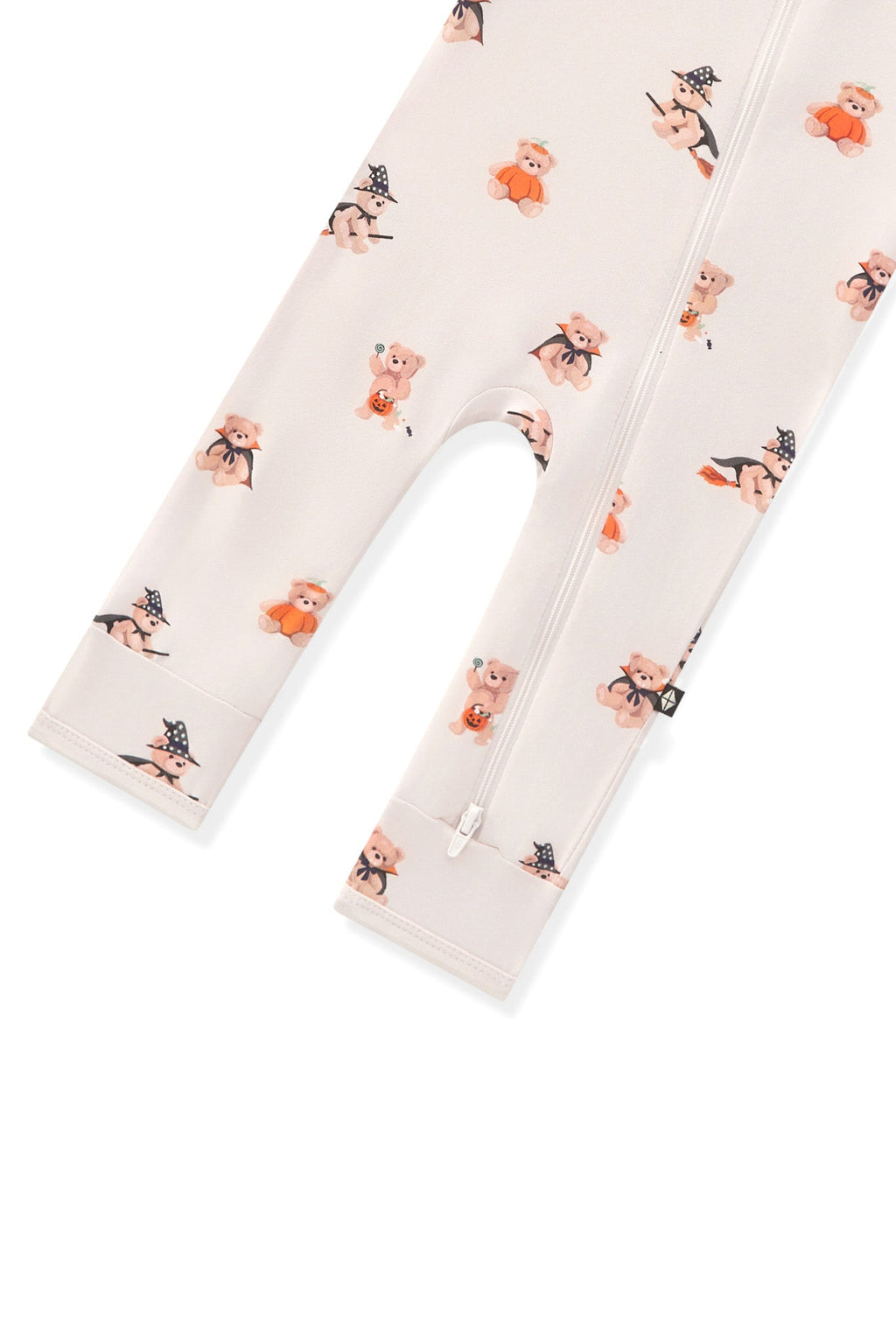 Zippered Romper in Halloween Teddy