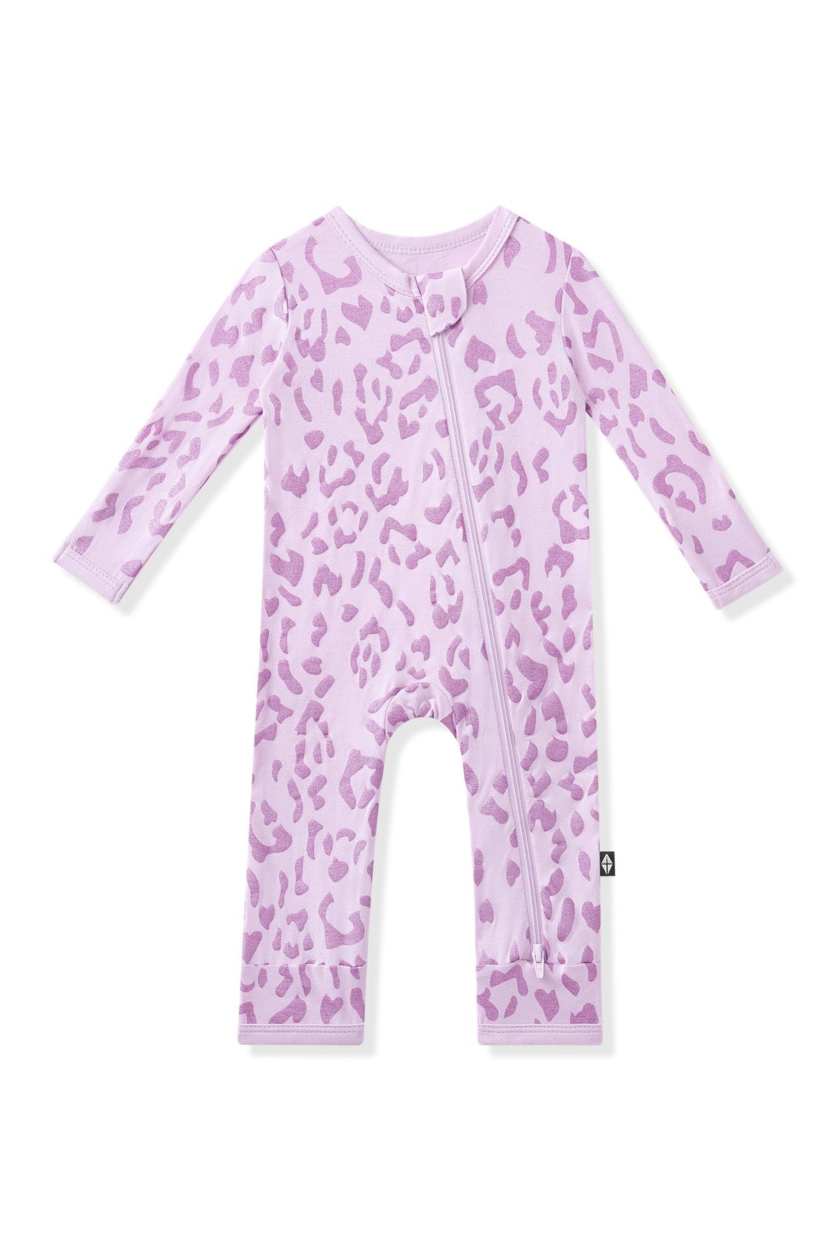 Zippered Romper in Thistle Leopard