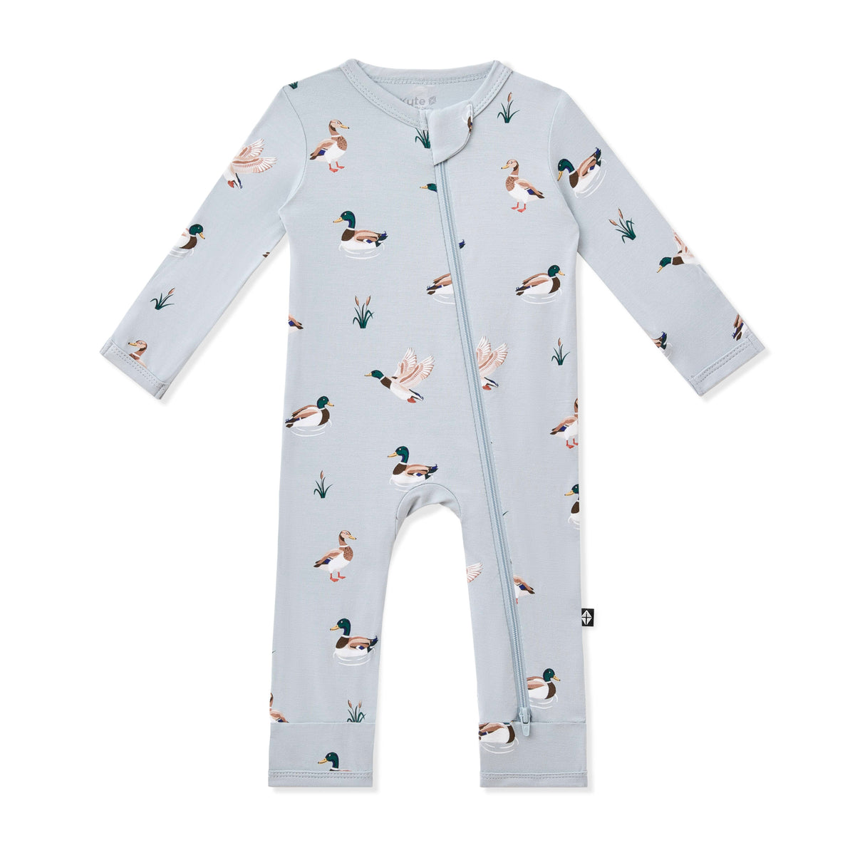 Zippered Romper in Mallard Duck