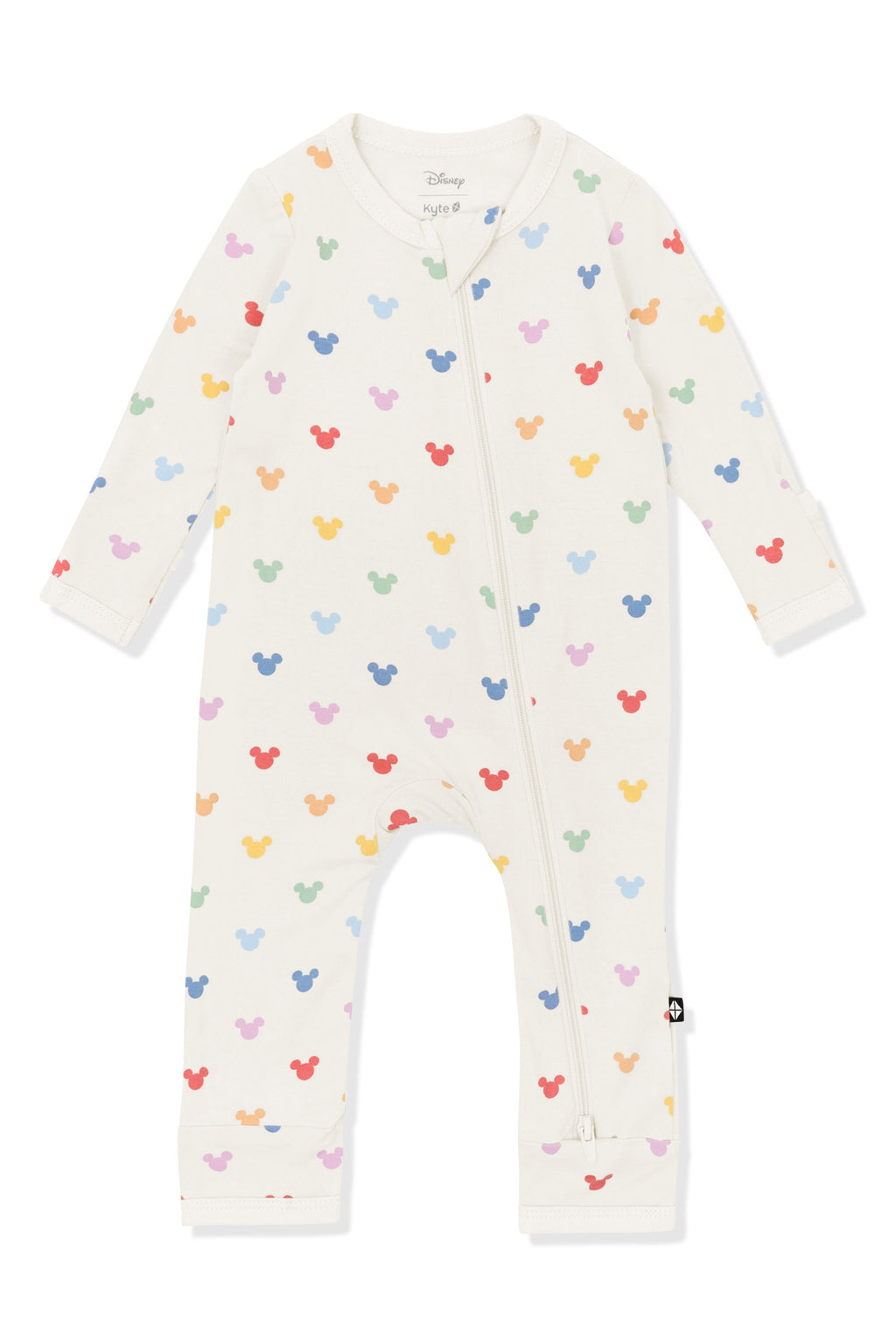 Zippered Romper in Pastel Mickey Mouse