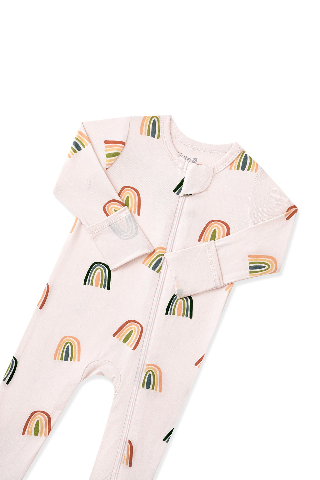 Zippered Romper in Retro Rainbow