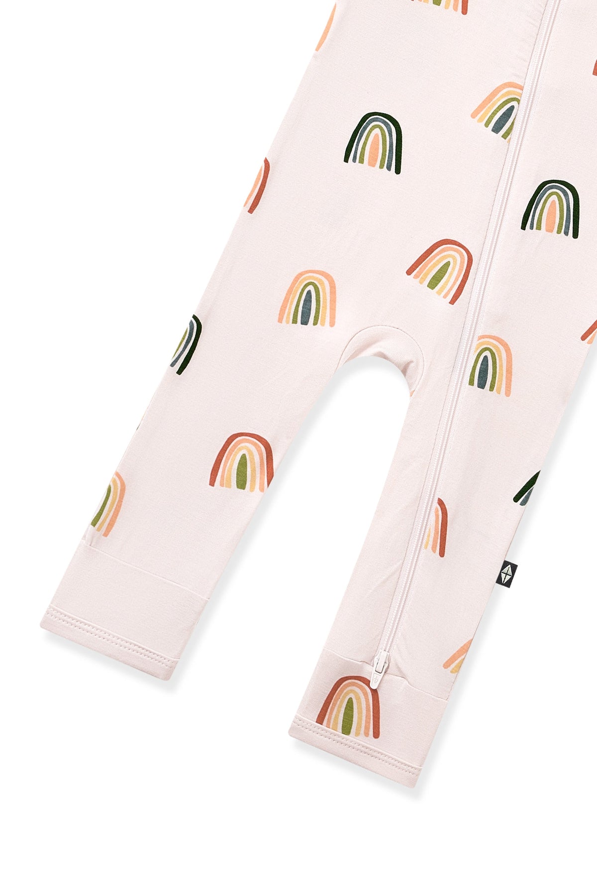 Zippered Romper in Retro Rainbow
