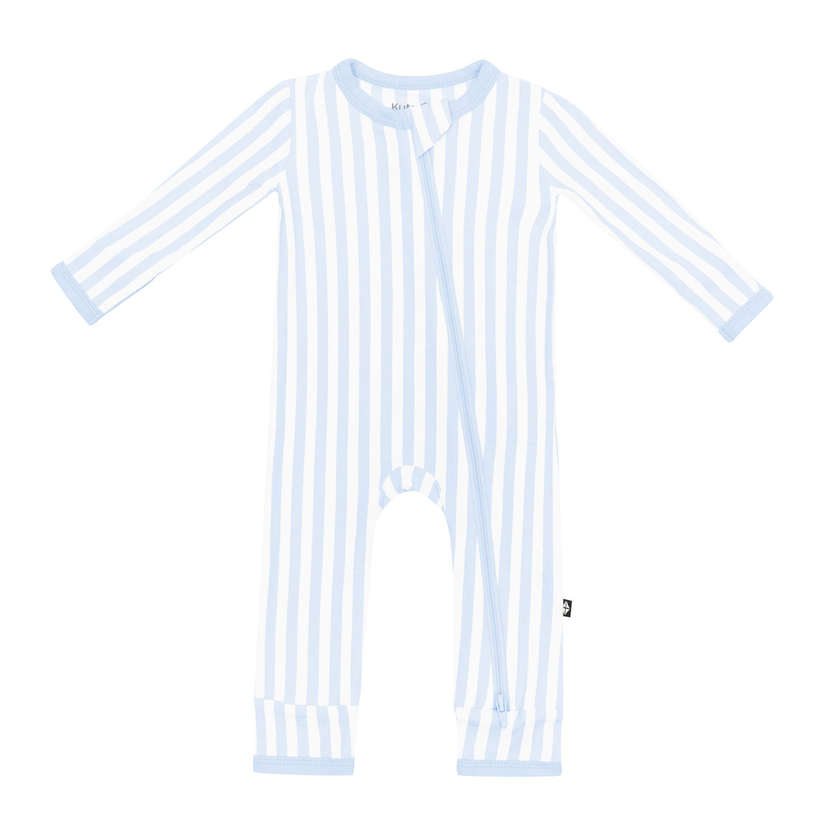 Zippered Romper in Small Mist Stripe