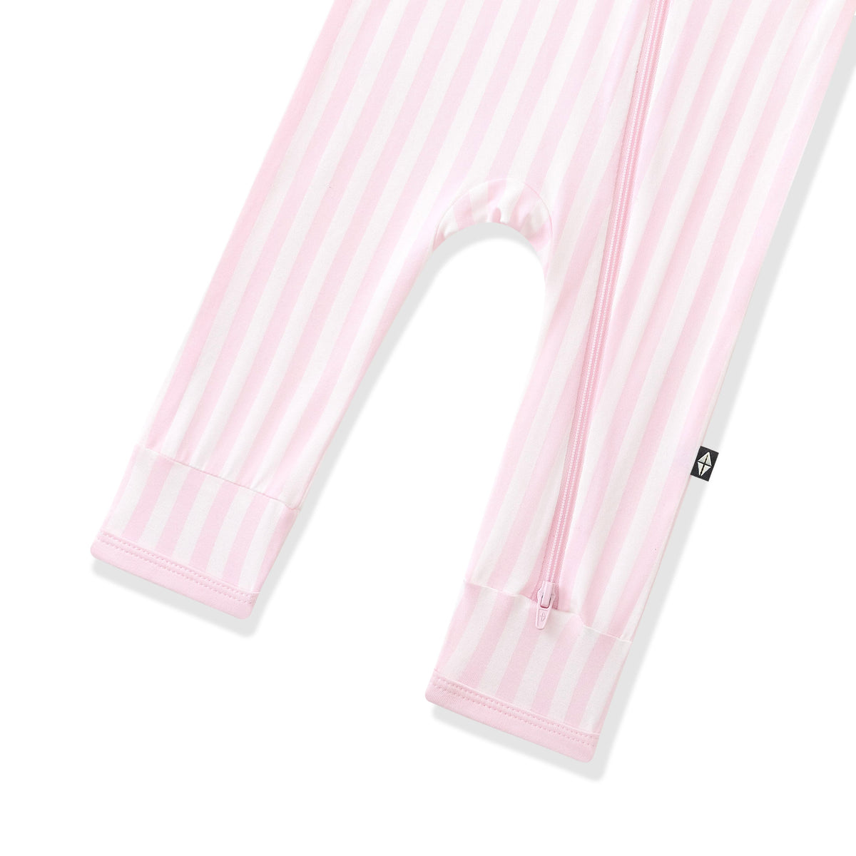 Zippered Romper in Small Sakura Stripe