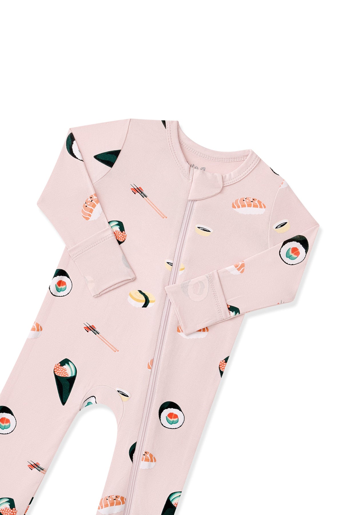 Zippered Romper in Blush Sushi