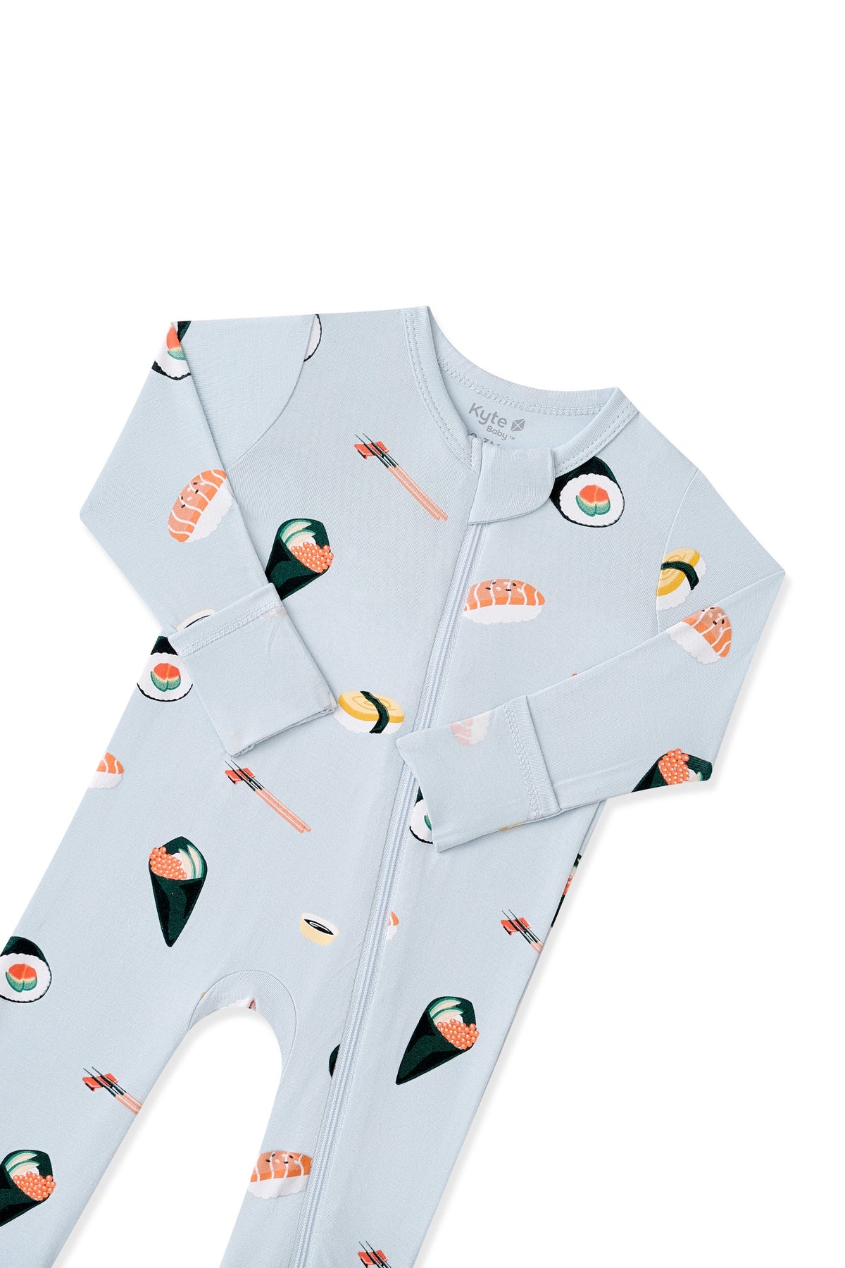 Zippered Romper in Ice Sushi