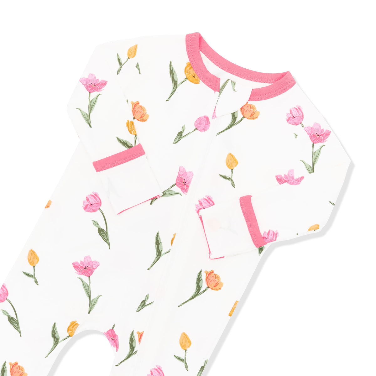 Zippered Romper in Tulip
