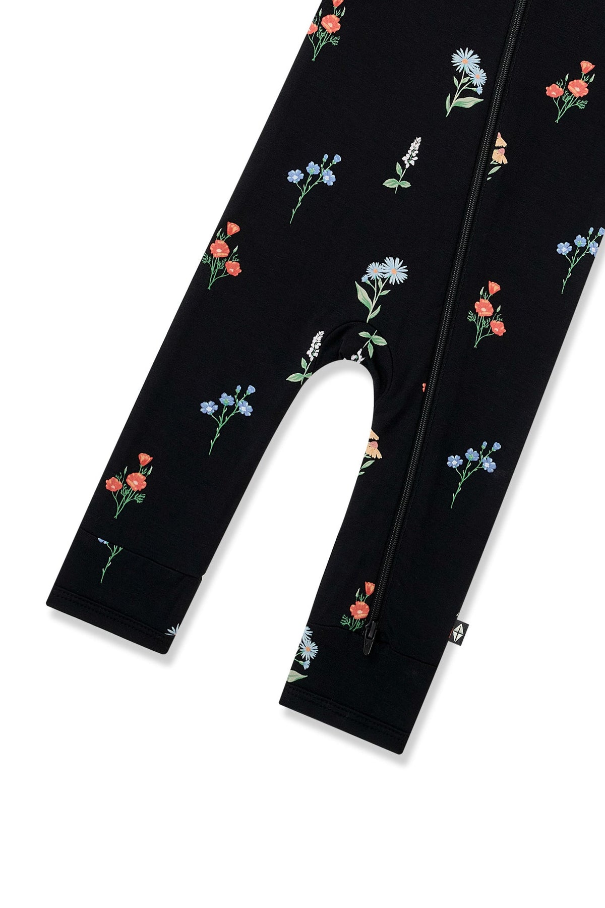 Zippered Romper in Midnight Wildflower