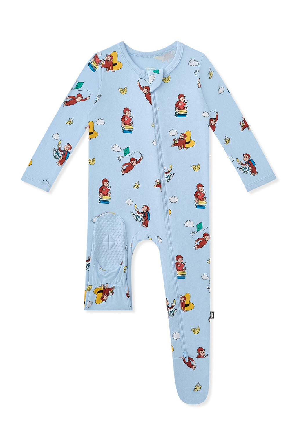 Zippered Footie in Curious George