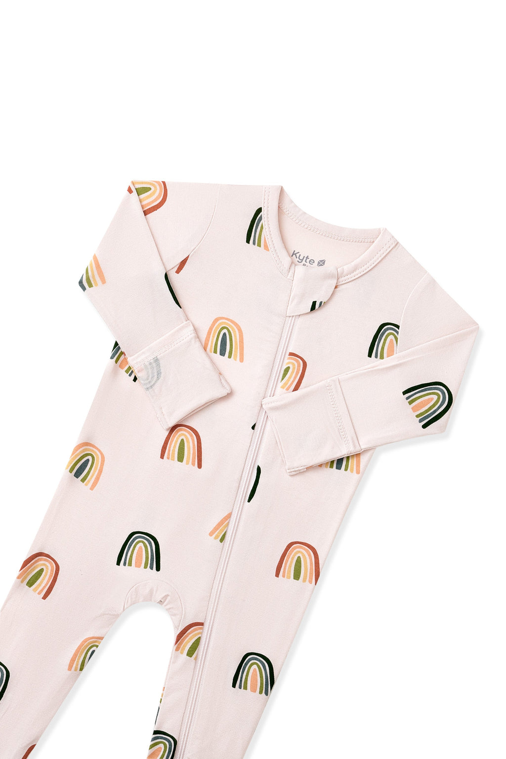 Zippered Footie in Retro Rainbow
