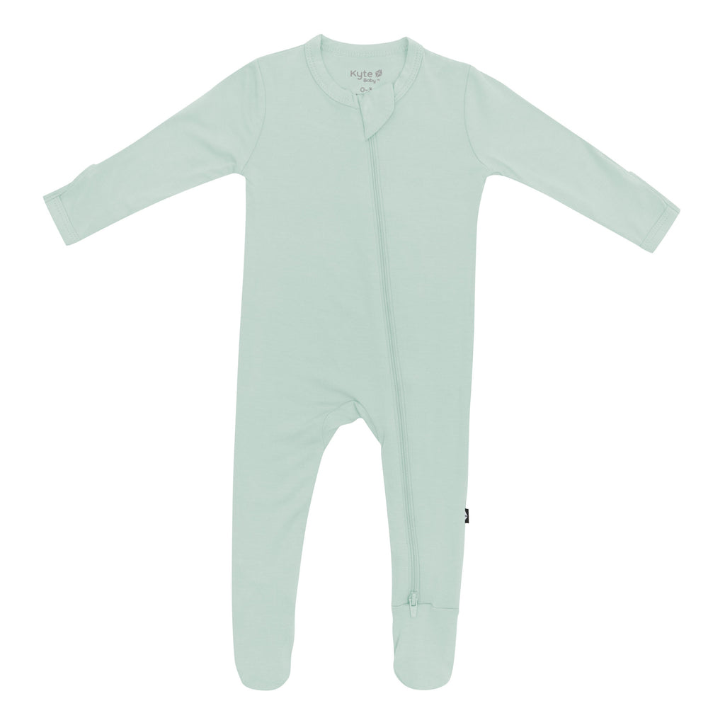 Zippered Footie in Sage