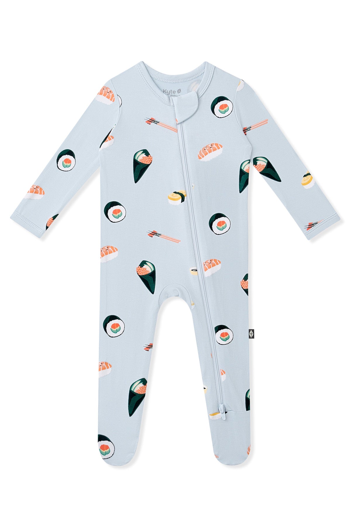 Zippered Footie in Ice Sushi