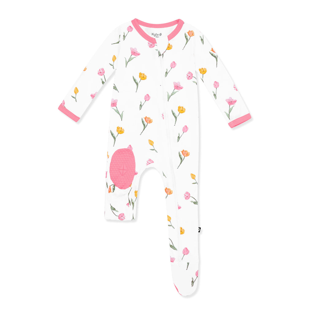 Zippered Footie in Tulip