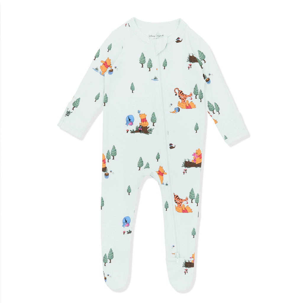 Zippered Footie in Winnie the Pooh Hundred Acre Wood