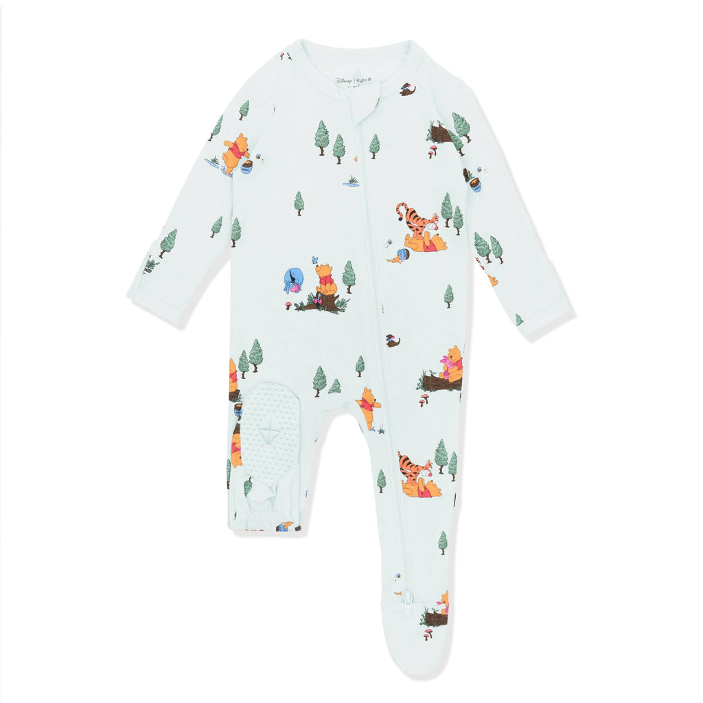 Zippered Footie in Winnie the Pooh Hundred Acre Wood